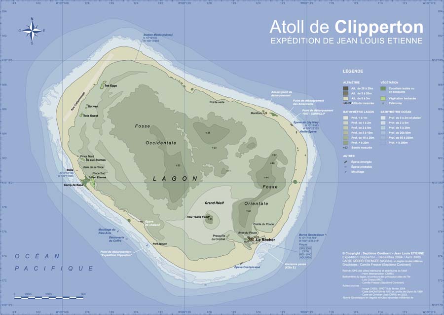 Wyspa Clipperton - mapa